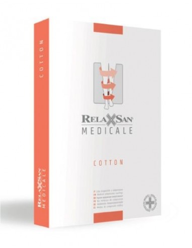 Лечебные компрессионные чулки с хлопком Relaxsan Medicale Cotton класс 2 с открытым носком (23-32 мм) М2070