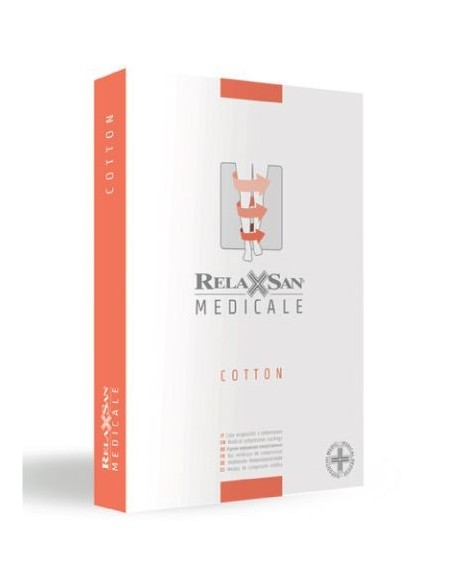 Лечебные компрессионные чулки с хлопком Relaxsan Medicale Cotton класс 2 с открытым носком (23-32 мм) М2070